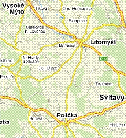 mapa zahradnictví